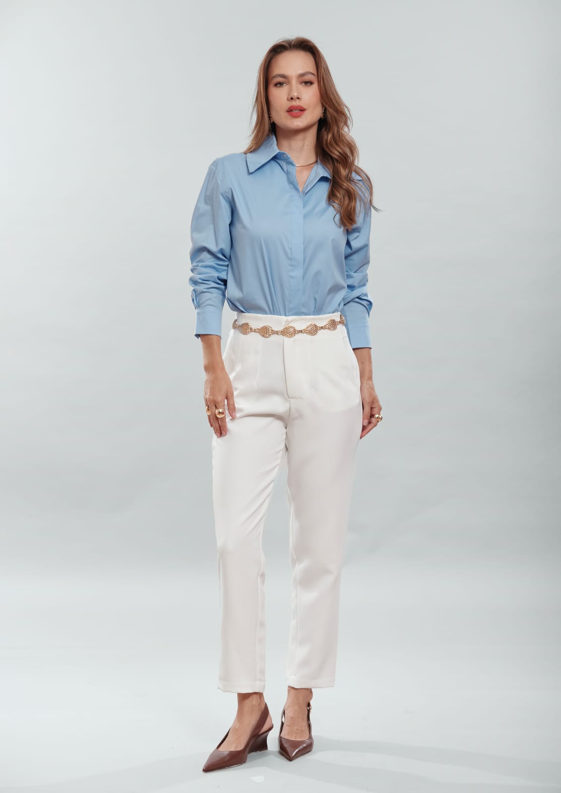 Camisa tricoline inteira